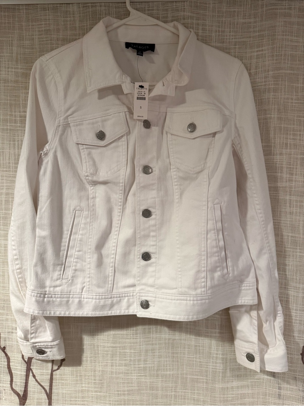 Talbots White Denim Jean Jacket - Classic Button-Front